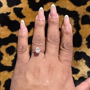 Engagement ring  Oval 2 ct Moisannite Solitaire Ring in 14k Gold - Women Jewelry